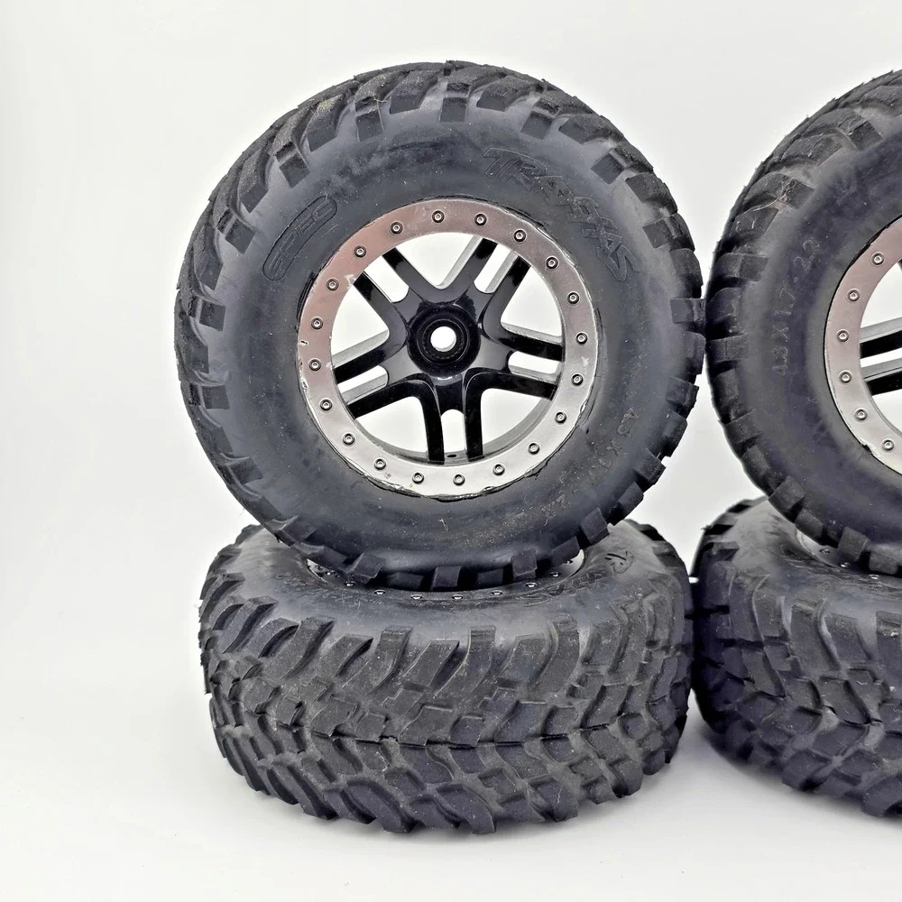 4x Traxxas Slash 4x4 Spec 1/10 Short Course Truck Tires on 12mm Hex Wheels